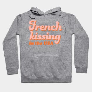 Orange French Kissing in the USA Hoodie
